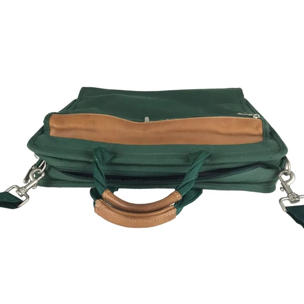 PORT Mens Green Brown Protection System Laptop Sleeve Messenger Bag‎ - Picture 4 of 11
